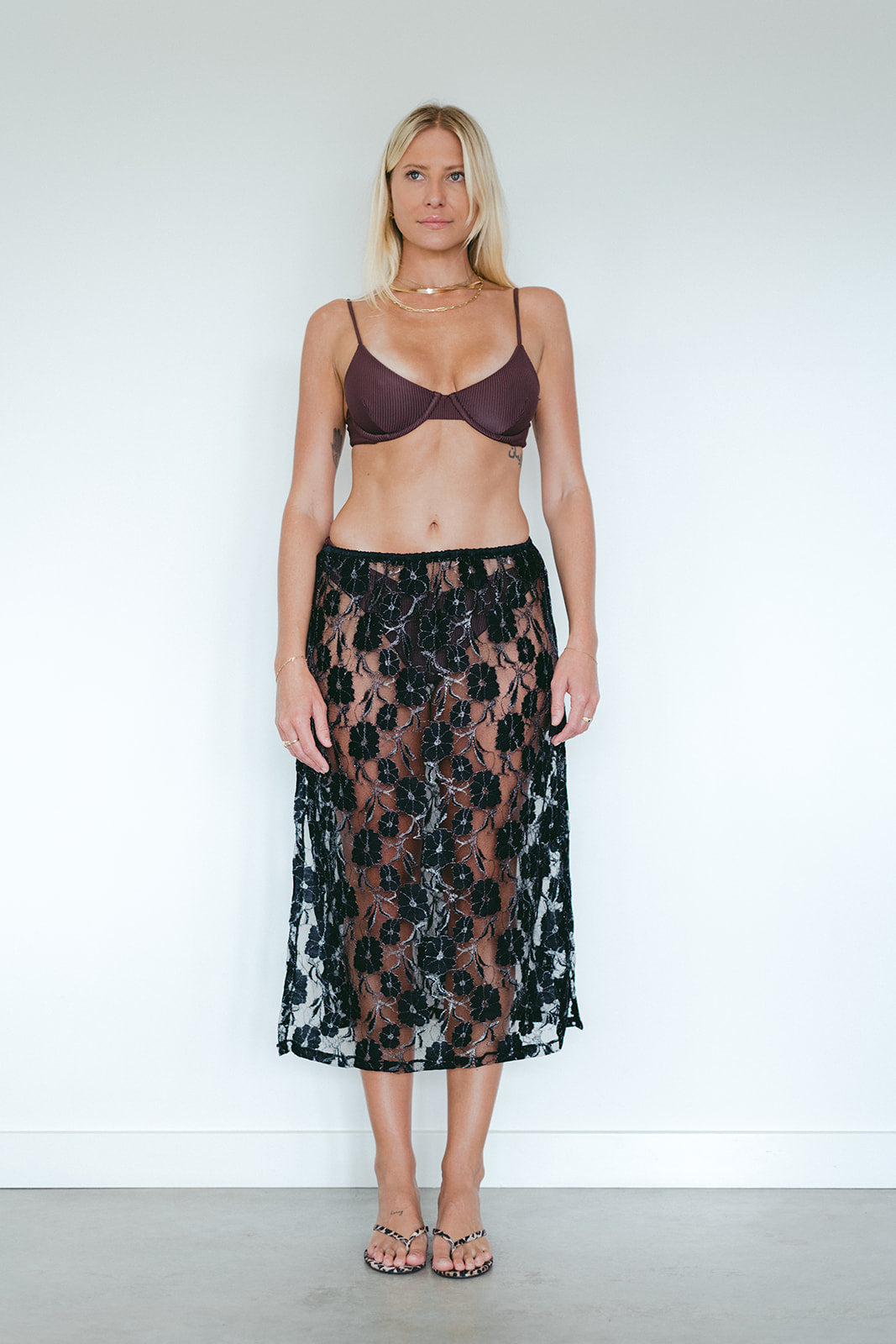Primrose Maxi Skirt ~ Black Lace
