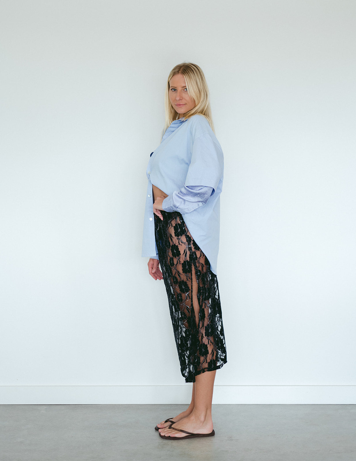 Primrose Maxi Skirt ~ Black Lace