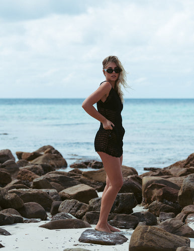 Bingin Crochet Dress ~ Black