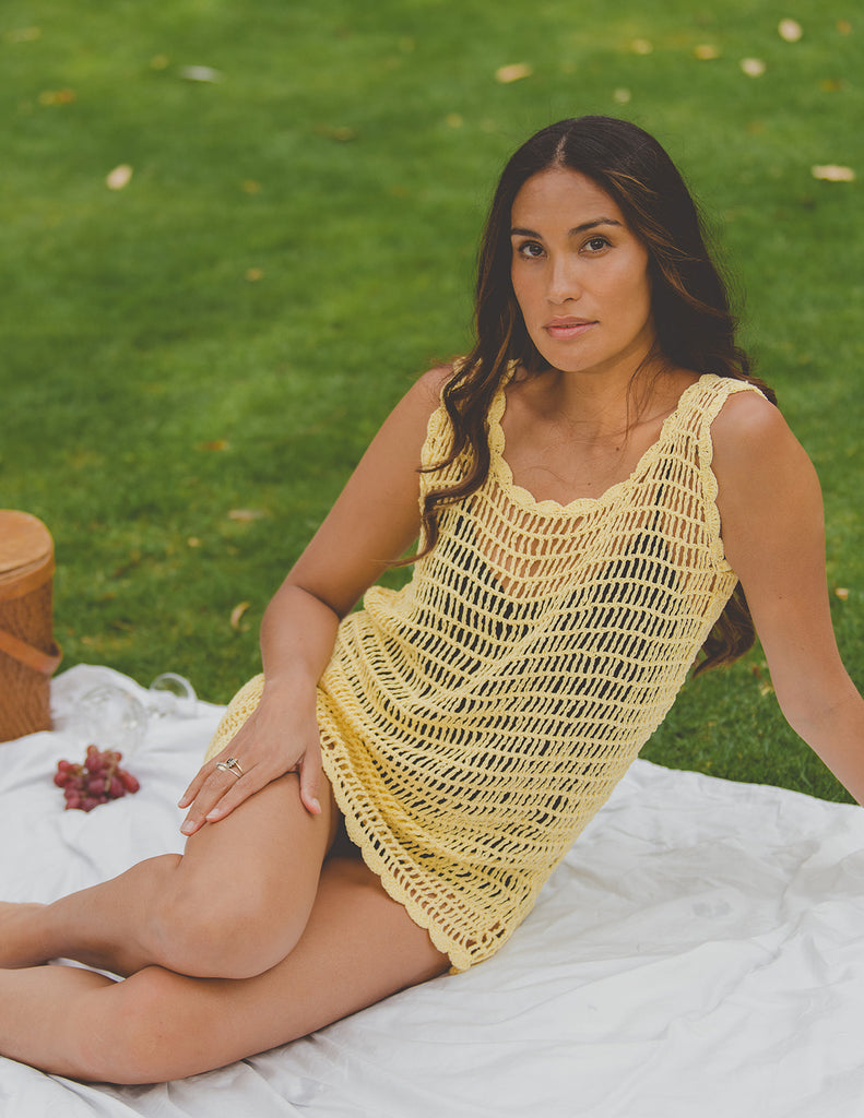 Bingin Crochet Dress- Lemon